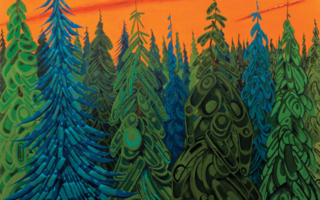 Indigeneous painting of forest