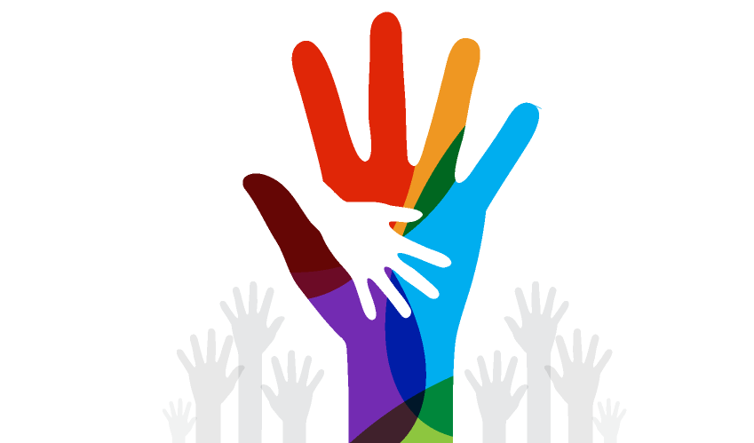 hand in hand graphic