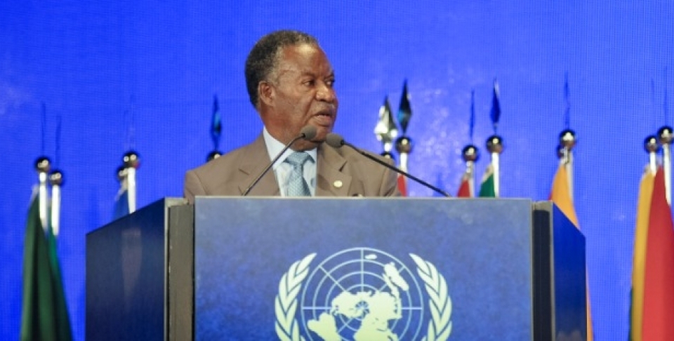 Michael Chilufya Sata, President of the Republic of Zambia, addresses the plenary session of the UN Rio+20 Conference on Sustainable Development, in Rio de Janeiro, Brazil, in June 2012. President Sata has been a vocal opponent of dual citizenship for the diaspora, says blogger Sujata Ramachandran. (UN Photo/Luiz Roberto Lima)