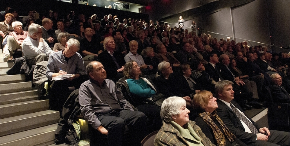 A view of the sold-out CIGI Auditorium at the Signature Lecture Series, April 11, 2012 (CIGI Photo)