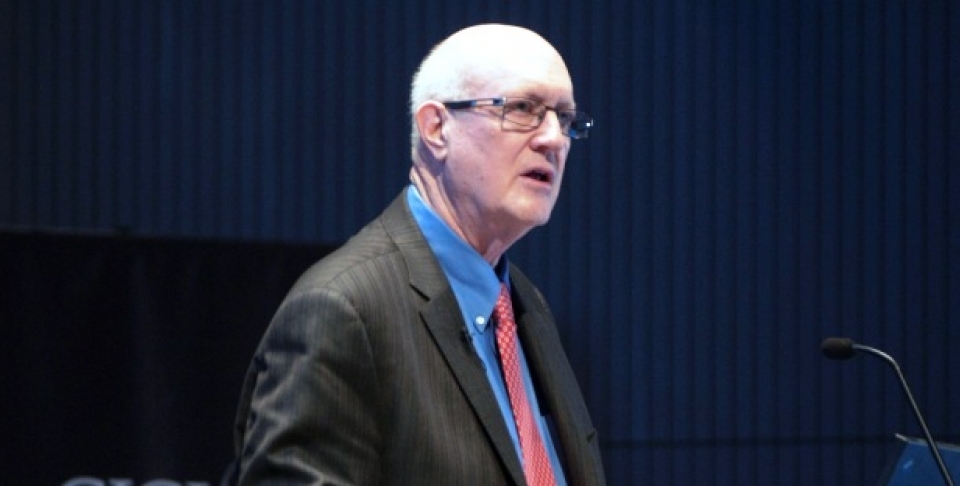 Steve Crocker, ICANN board chair, speaks at CIGI on April 16, 2013. (Lisa Malleck/CIGI)