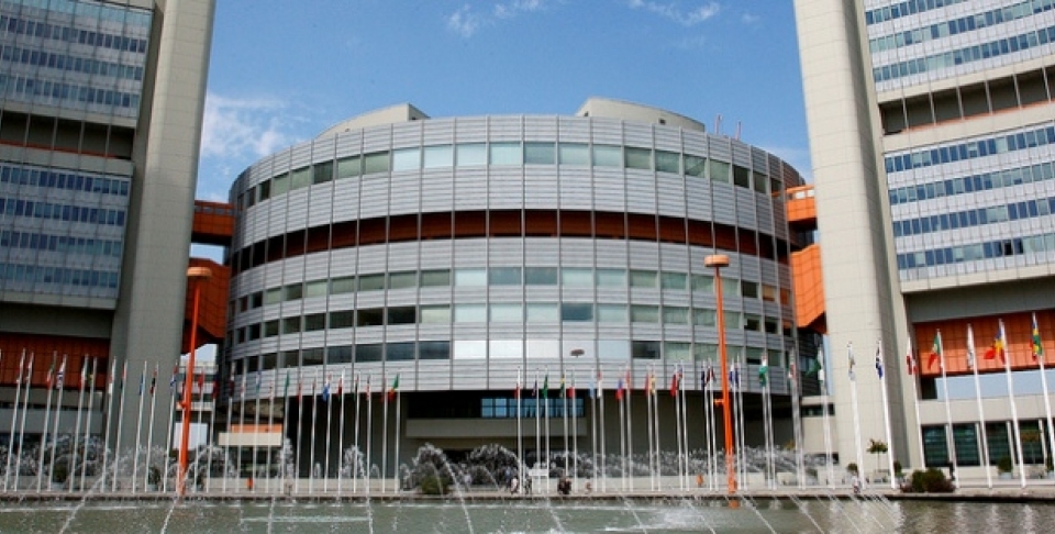 The Vienna International Centre, home to the IAEA. (UN Photo/Mark Garten)