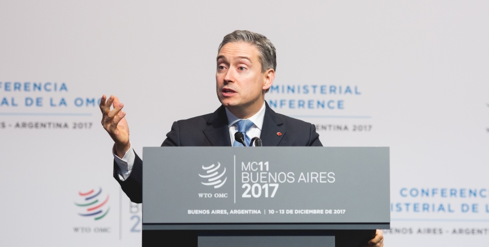 Minister François-Philippe Champagne at the World Trade Organization Ministerial Conference (WTO/ Cuika Foto)