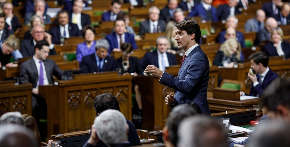 Prime Minister Justin Trudeau during question period in the House of Commons on January 30, 2019. (PMO Photo/Adam Scotti)