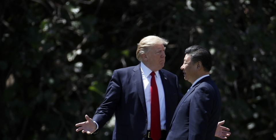 President Donald Trump and Chinese President Xi Jinping at Mar-a-Lago (AP Photo/Alex Brandon)