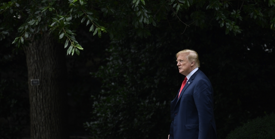 President Donald Trump out of the Oval Office and towards Marine One on the South Lawn of the White House in Washington, Wednesday, June 27, 2018. (AP Photo/Susan Walsh)