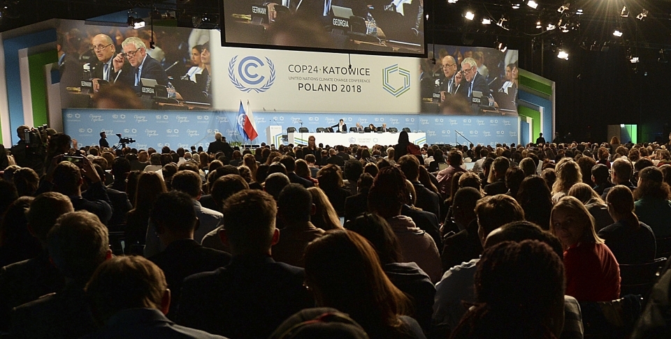 Participants attend the COP24 U.N. Climate Change Conference 2018 in Katowice, Poland on December 13, 2018. (AP Photo/Czarek Sokolowski)