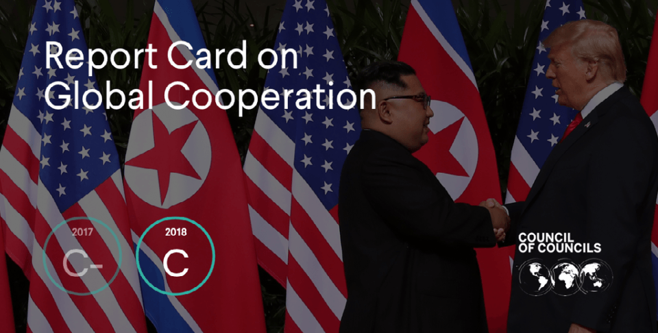 From Russia to China to Brazil, experts from think tanks around the world gave international cooperation a C grade in 2018.