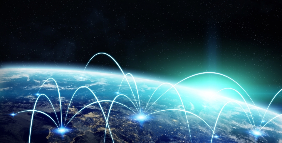 Network and satellite data exchange over planet earth in space 3D rendering elements of this image furnished by NASA. (Shutterstock)