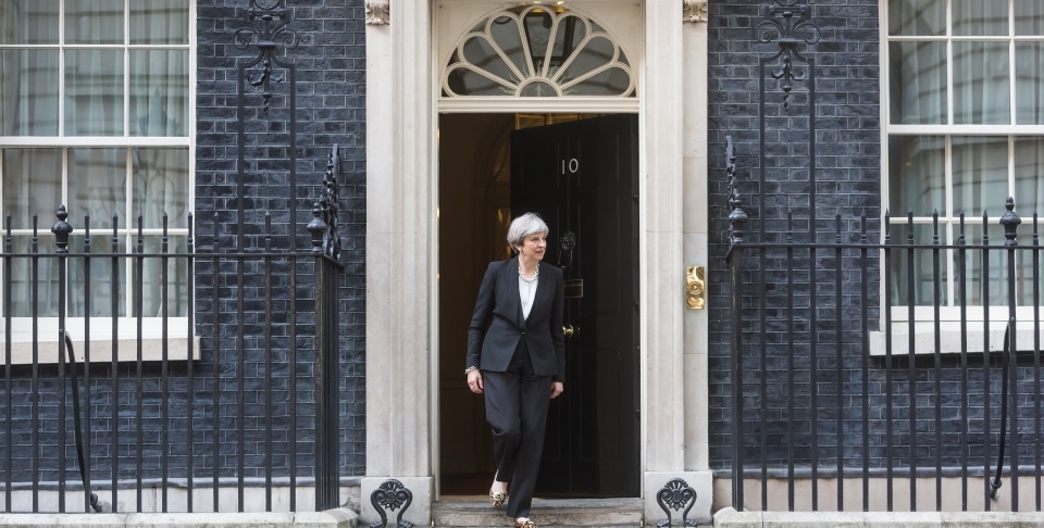 Prime Minister Theresa May at 10 Downing Street. (AP Photo/Frank Augstein)
