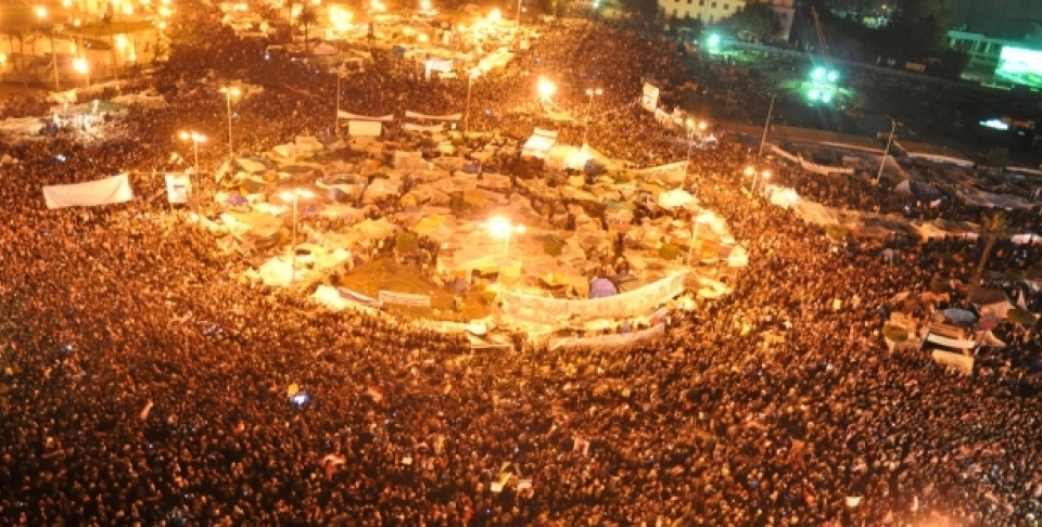 Wikimedia Commons: Over two million protesting in Tahrir Square in Cairo, February 11, 2011. (Jonathan Rashad) http://commons.wikimedia.org/wiki/File:Millions_of_protestors_in_Tahrir_Square.jpg