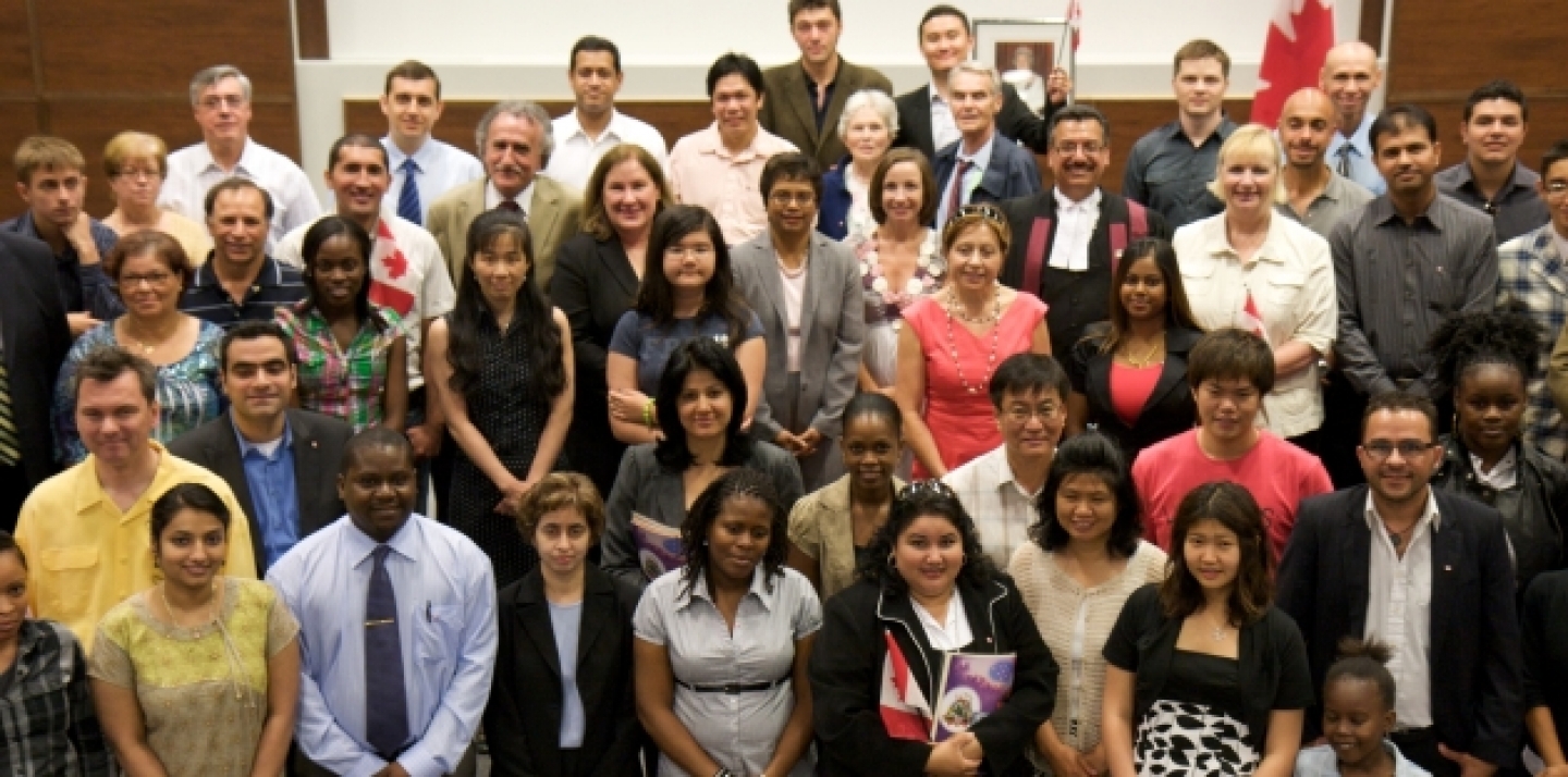 On Wednesday June 2, 2010, MaRS had the privilege of welcoming 60 new Canadians at a Citizenship Court held in the MaRS Auditorium. (Flickr/mars_discovery_district)
