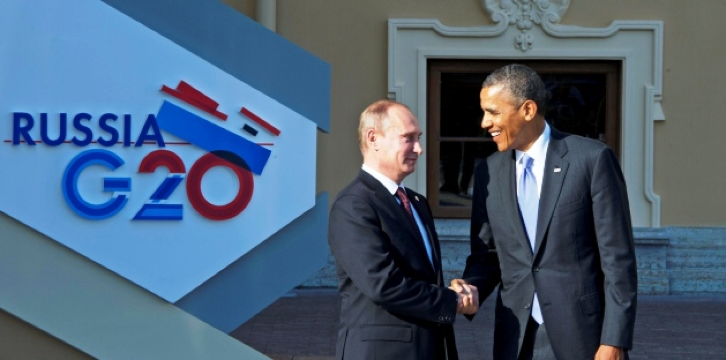 Russian President Vladimir Putin and U.S. President Barack Obama at the G20 Summit in St. Petersburg, September 5, 2013. (UN Photo/Eskinder Debebe)