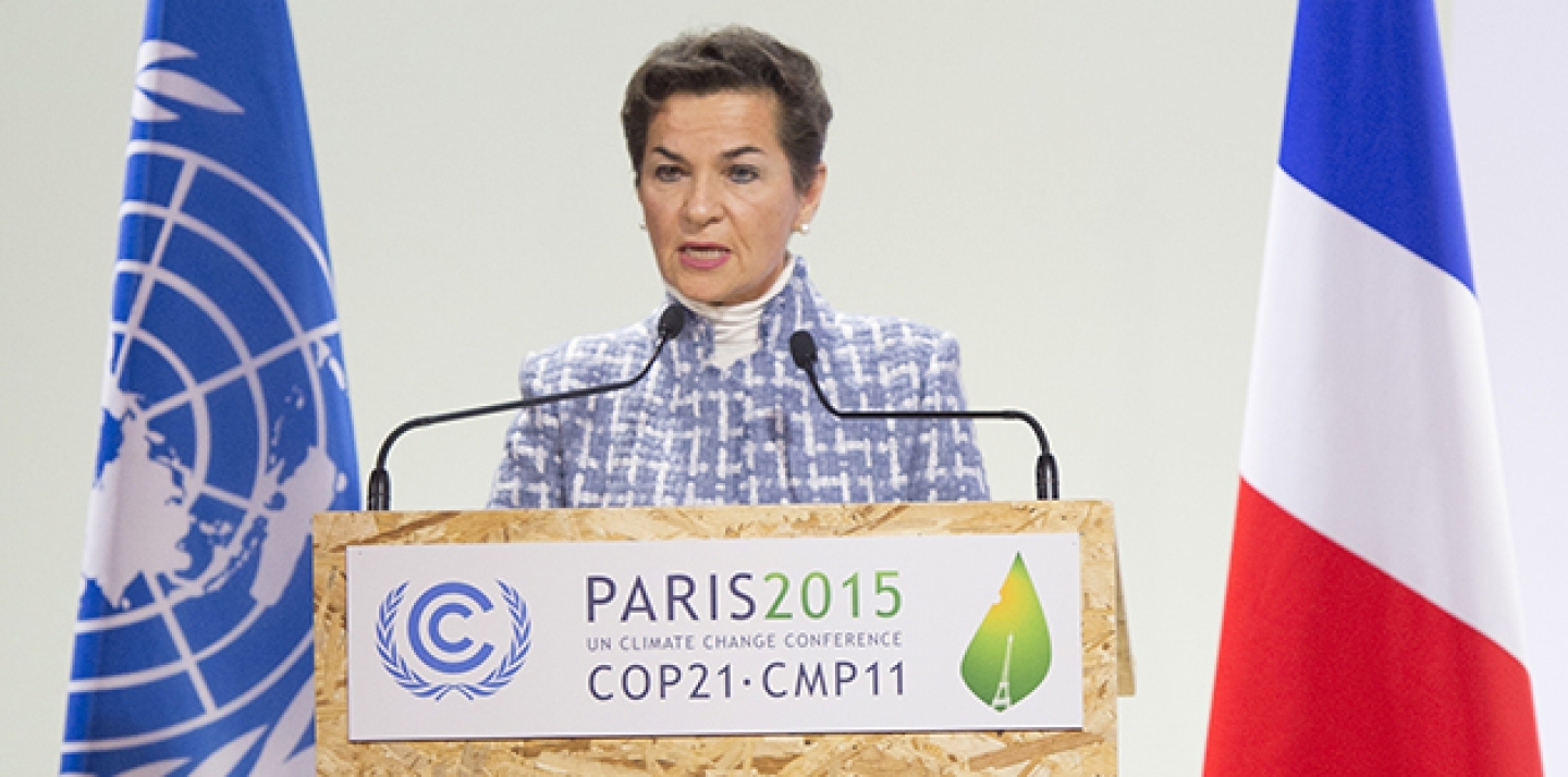Christiana Figueres, Executive Secretary of the UN Framework Convention on Climate Change (UNFCCC), addresses the opening of the High-level Segment of the UN Climate Change Conference in Paris (COP21), on December 7, 2015. (UN Photo/Eskinder Debebe)