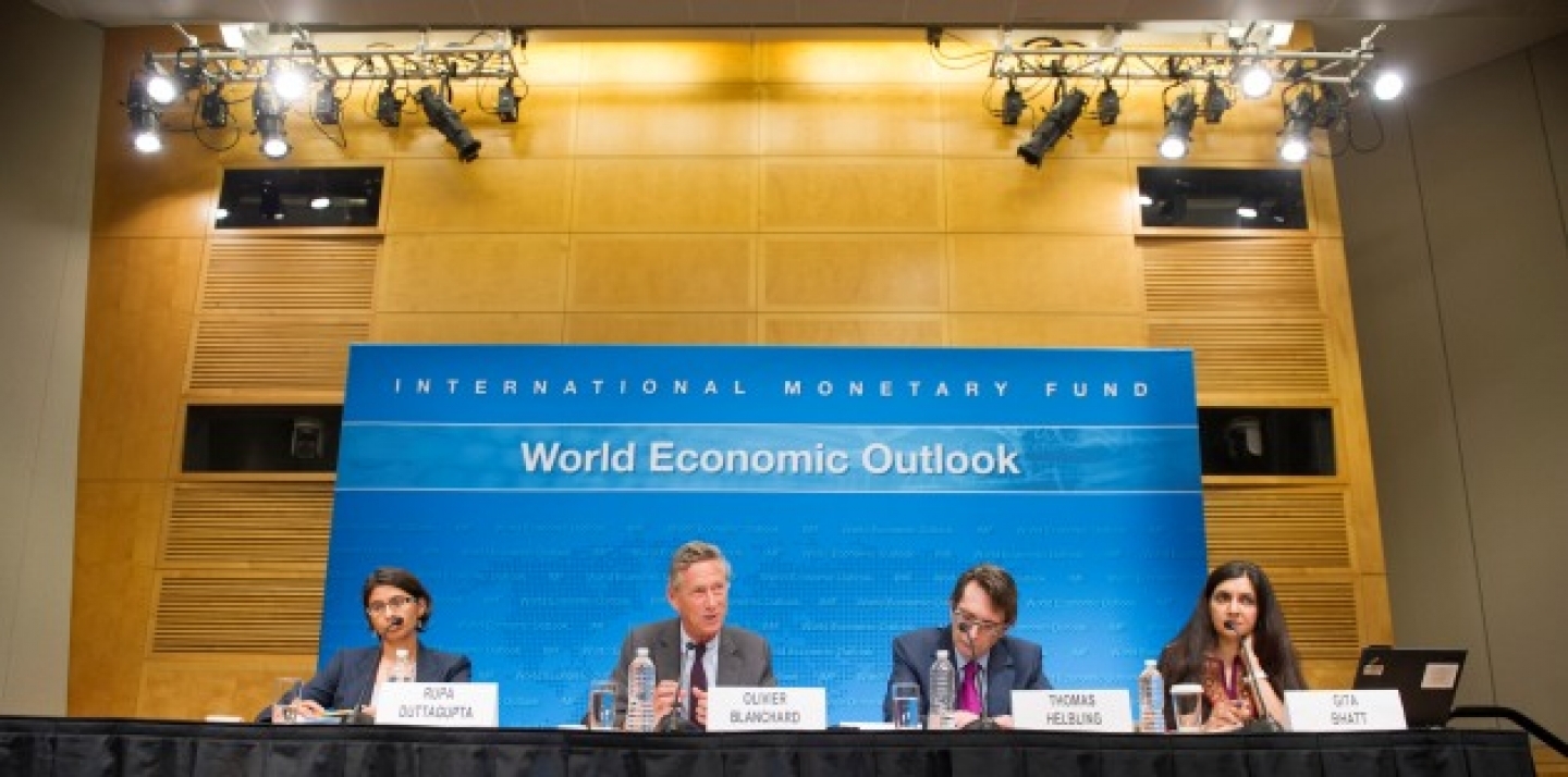 World Economic Outlook Press Conference at IMF HQ in Washington D.C., July 9, 2013. (IMF Photo)