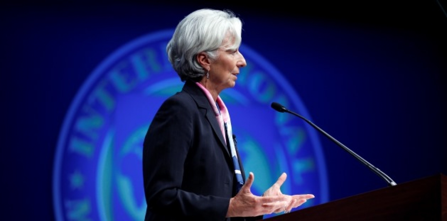 International Monetary Fund (IMF) Managing Director Christine Lagarde speaks at IMF/ World Bank Annual Meetings Plenary in Washington.(AP Photo/Jose Luis Magana)