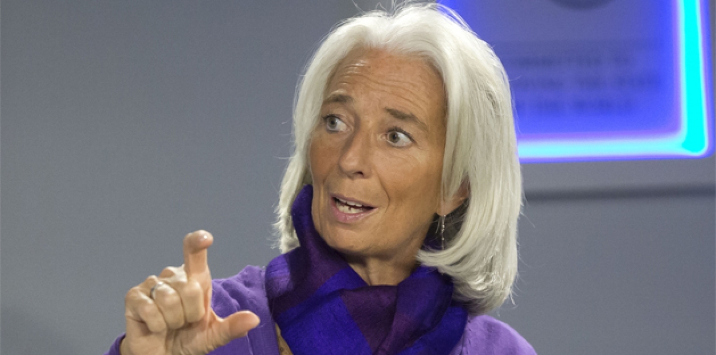 International Monetary Managing Director Fund Christine Lagarde speaks during the World Economic Forum in Davos, Switzerland, in January 2014. (AP Photo/Michel Euler)
