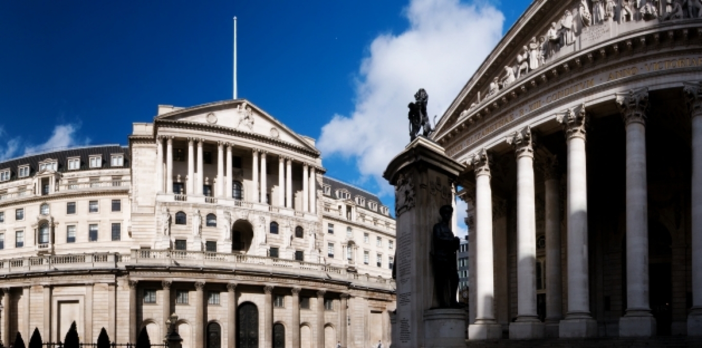 A panorama of the Bank of England in London. (Shutterstock)