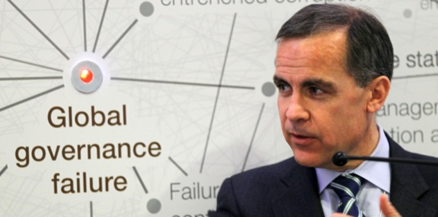Bank of Canada governor Mark Carney, gestures as he speaks during a session at the World Economic Forum in Davos, Switzerland, Wednesday, Jan. 25 ,2012. (AP Photo/Michel Euler)