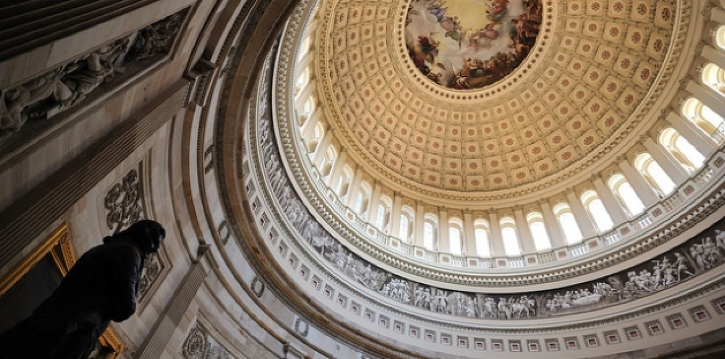 Interior of the U.S. Congress building dome. (Photo by Mith Huang via Flickr CC)