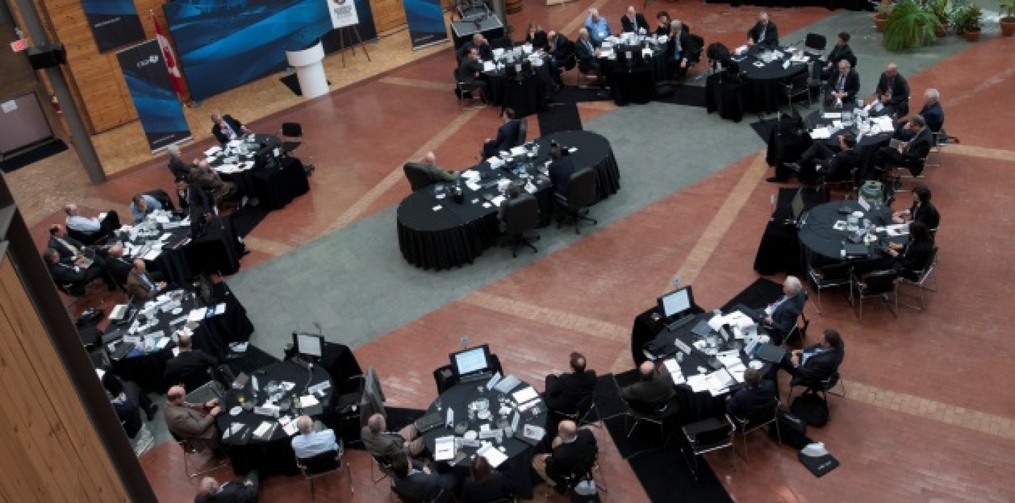 A birds-eye view of the CIGI-INET sovereign debtors conference (Lisa Malleck/CIGI Photo).