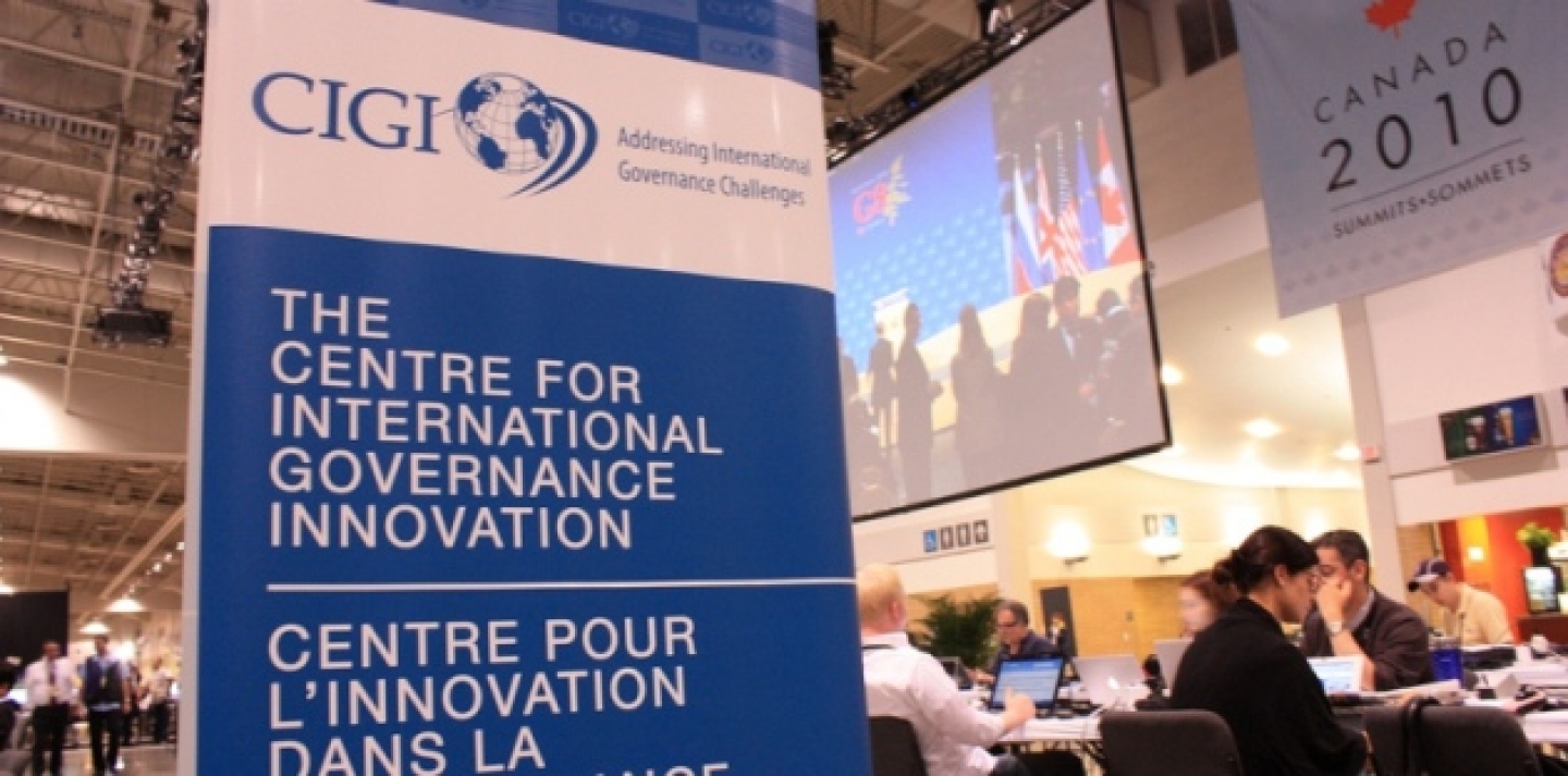 The CIGI team at the International Media Centre during the G8/G20 Summits in Toronto (CIGI Photo).