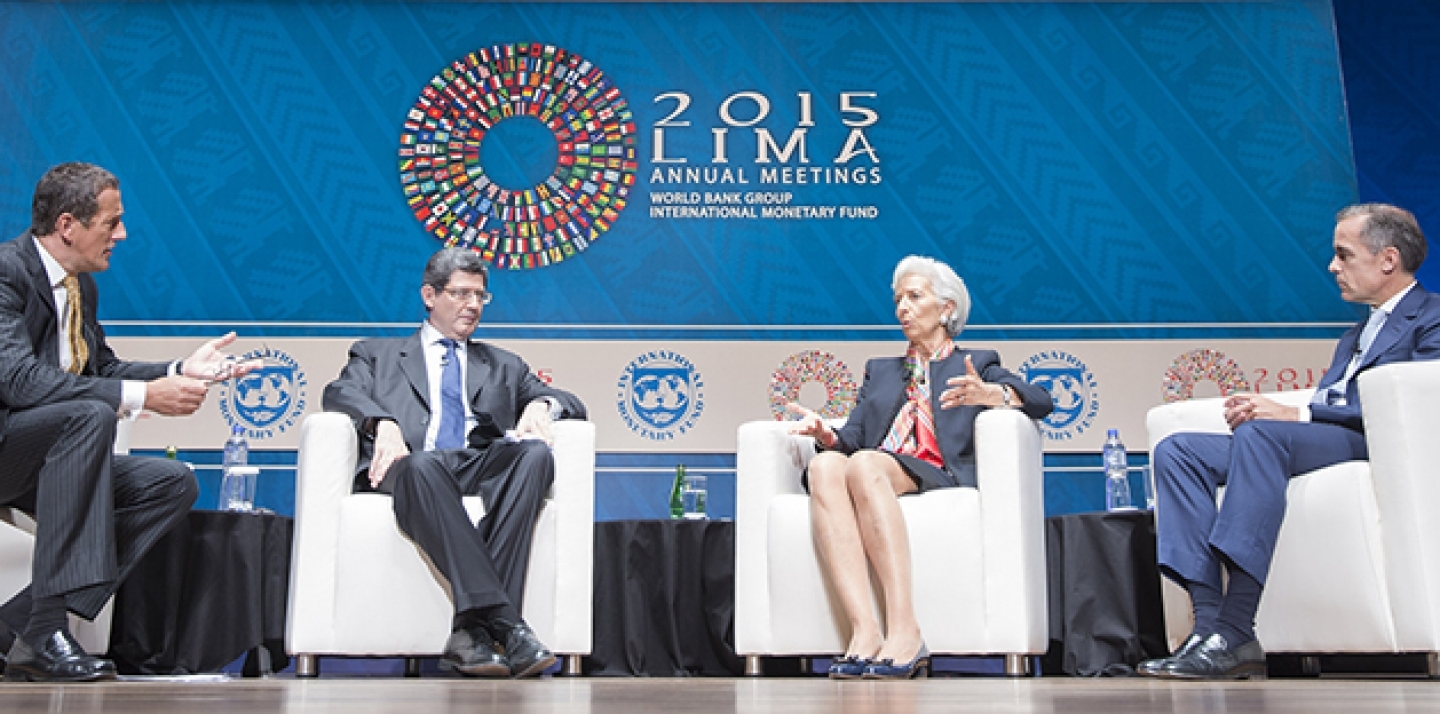 Seminar on Global Economy October 8, 2015 at part of the 2015 IMF/World Bank Annual Meetings in Lima, Peru. IMF Staff Photo/Stephen Jaffe