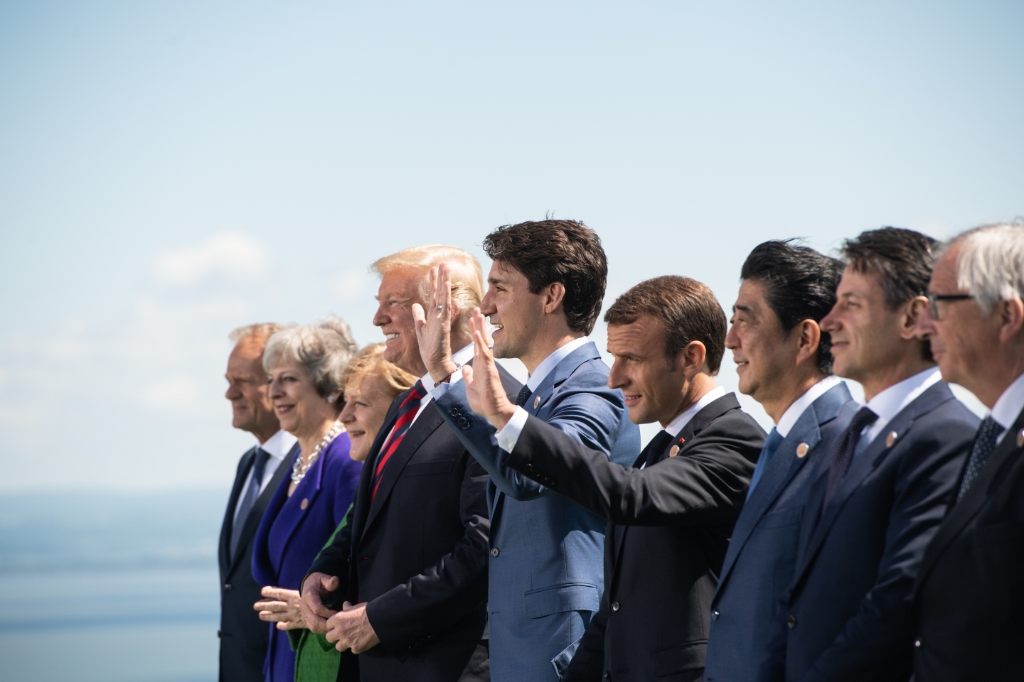 Group of Seven leaders pose for the annual family photo at this year's G7 summit in Charlevoix. (Global Affairs Canada).