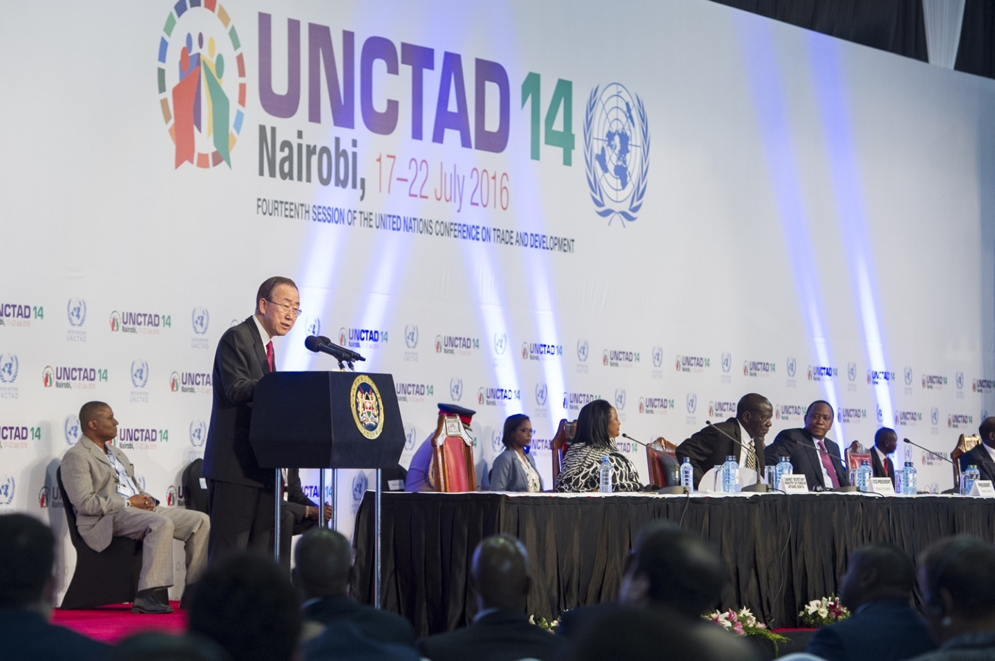 UN Secretary-General Ban Ki-moon at the Opening of UNCTAD 14 (UN Photo/ Rick Bajornas)