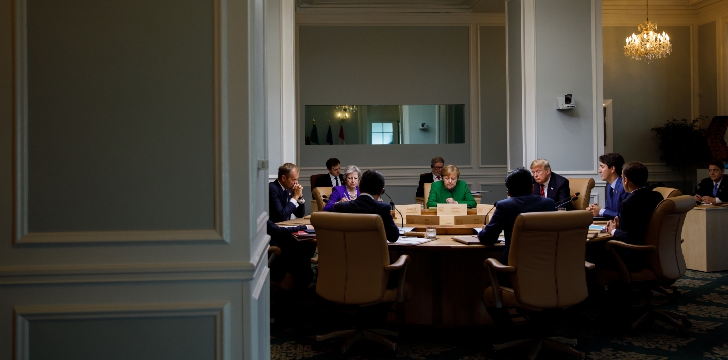 While G7 leaders took part in discussion on the future of work, it was largely overshadowed by trade talks. (Photo by Office of the Prime Minister of Canada/Adam Scotti)