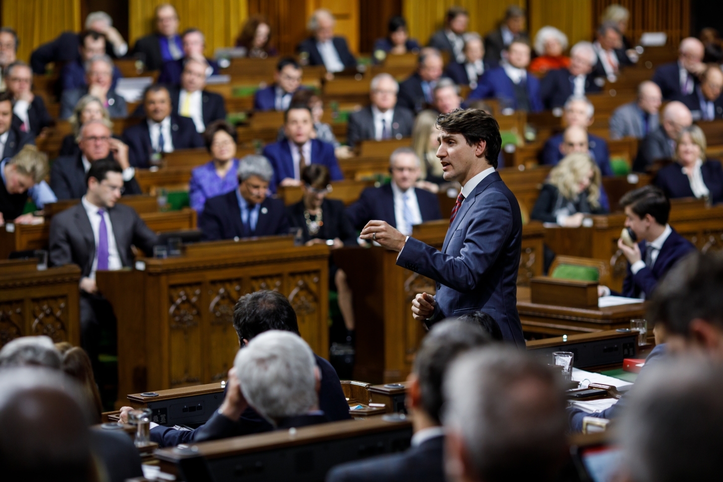 Prime Minister Justin Trudeau during question period in the House of Commons on January 30, 2019. (PMO Photo/Adam Scotti)
