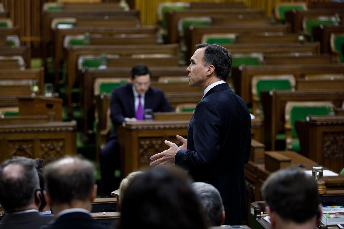 Minister of Finance Bill Morneau in the House of Commons on March 19, 2019. (PMO Photo/Adam Scotti)