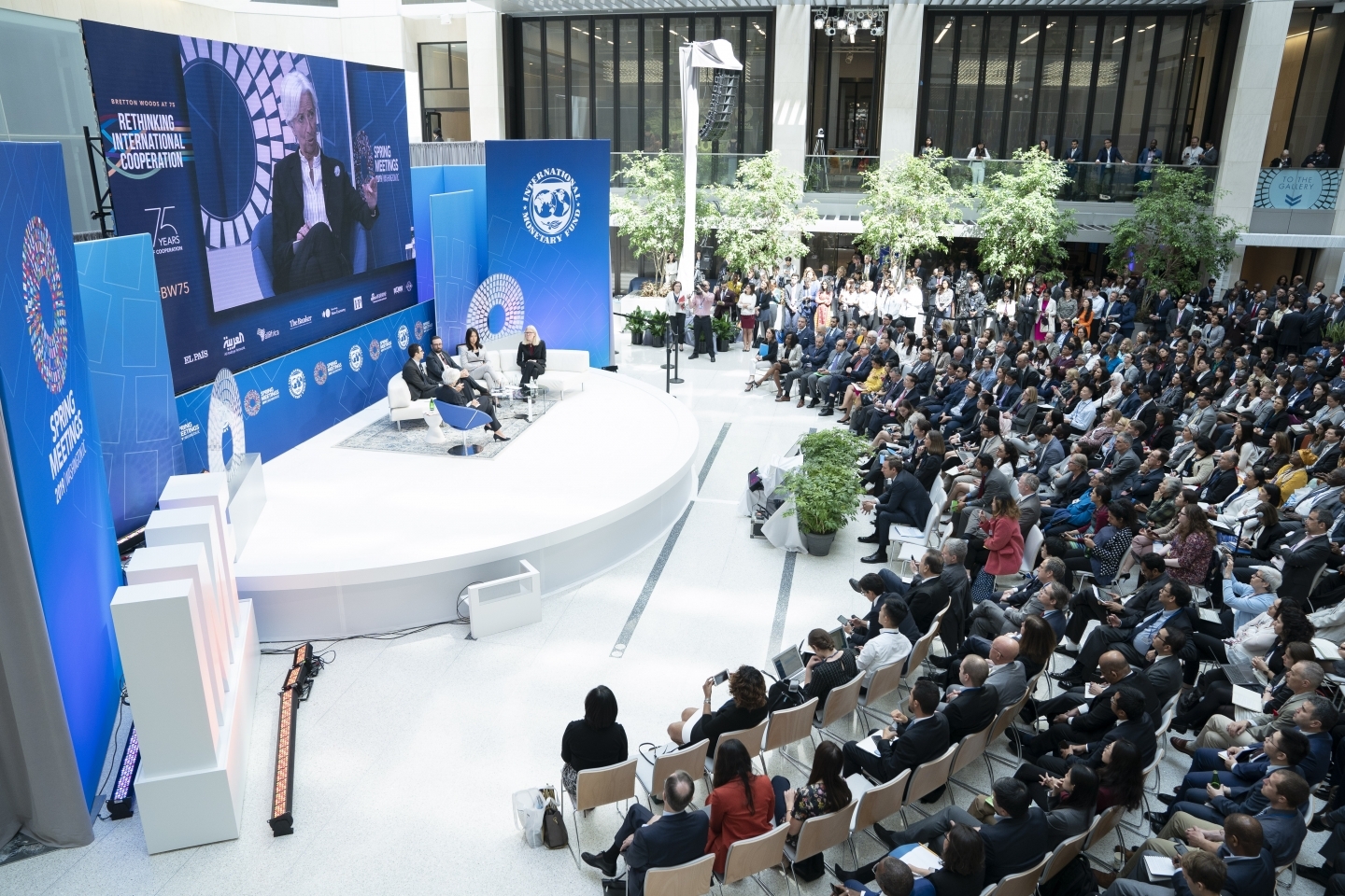 IMF Managing Director Christine Lagarde at the IMF headquarters during the 2019 IMF/World Bank Spring Meetings on April 10, 2019 in Washington, DC. (IMF Staff Photograph/Stephen Jaffe)