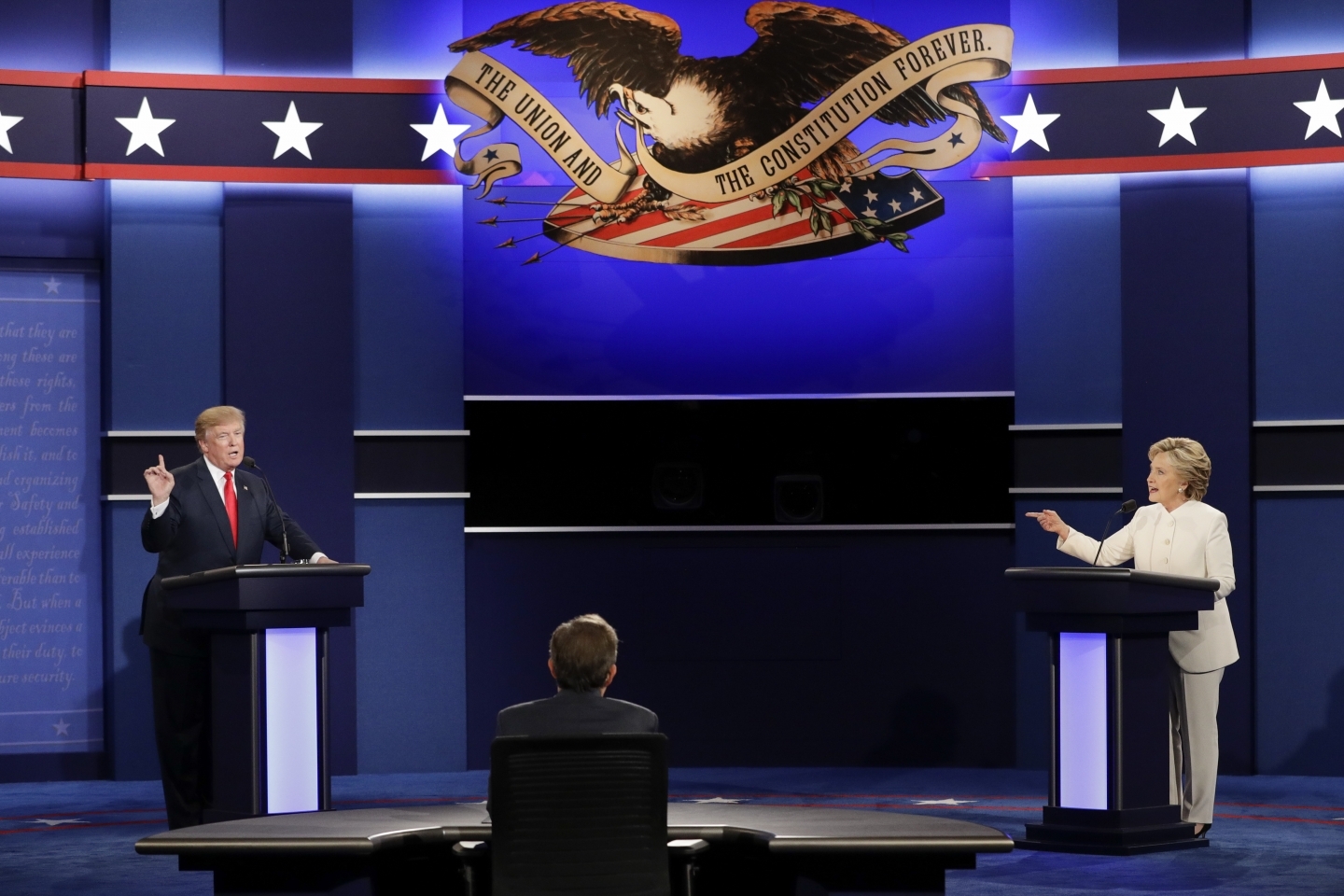 The final 2016 US Presidential Debate in Las Vegas, Nevada (The Associated Press)