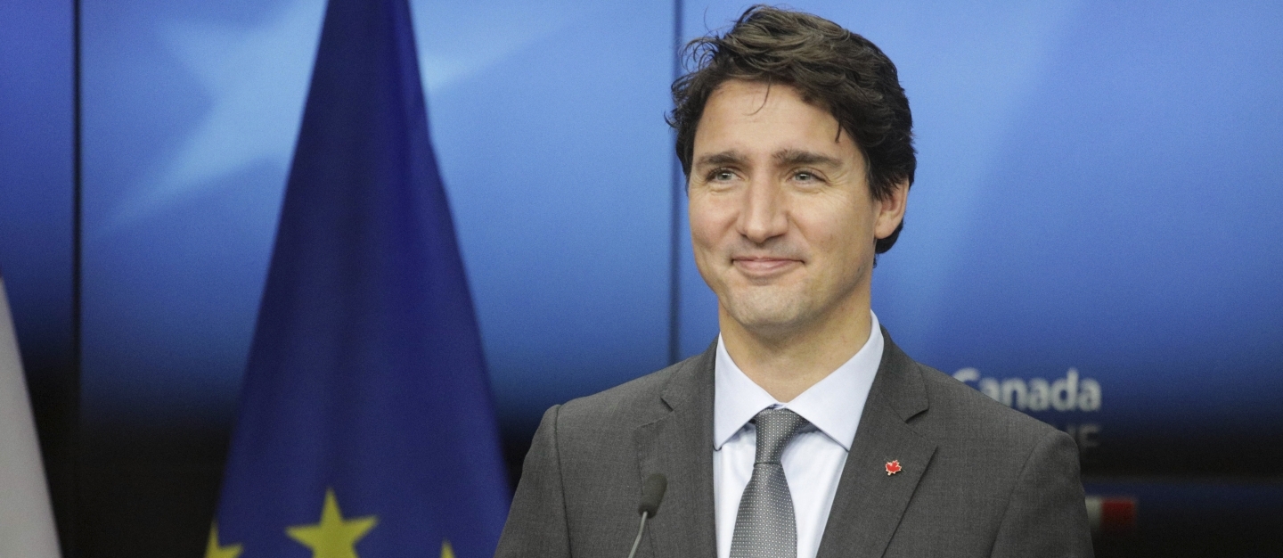 Canadian Prime Minister Justin Trudeau in Brussels on Oct. 30, 2016 (AP Photo/Olivier Matthys)