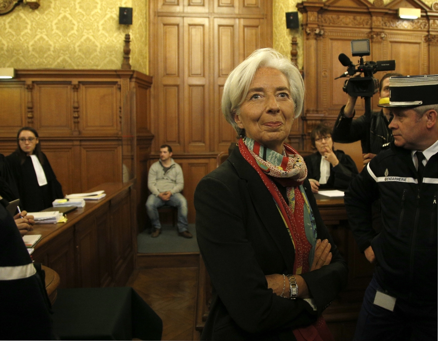 International Monetary Fund chief Christine Lagarde arrives at the special Paris court, France, Monday, Dec. 12, 2016 (AP Photo / Thibault Camus)