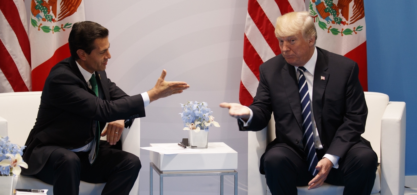 US President Donald Trump meets with Mexican President Enrique Pena Nieto. (AP Photo/Evan Vucci, File)