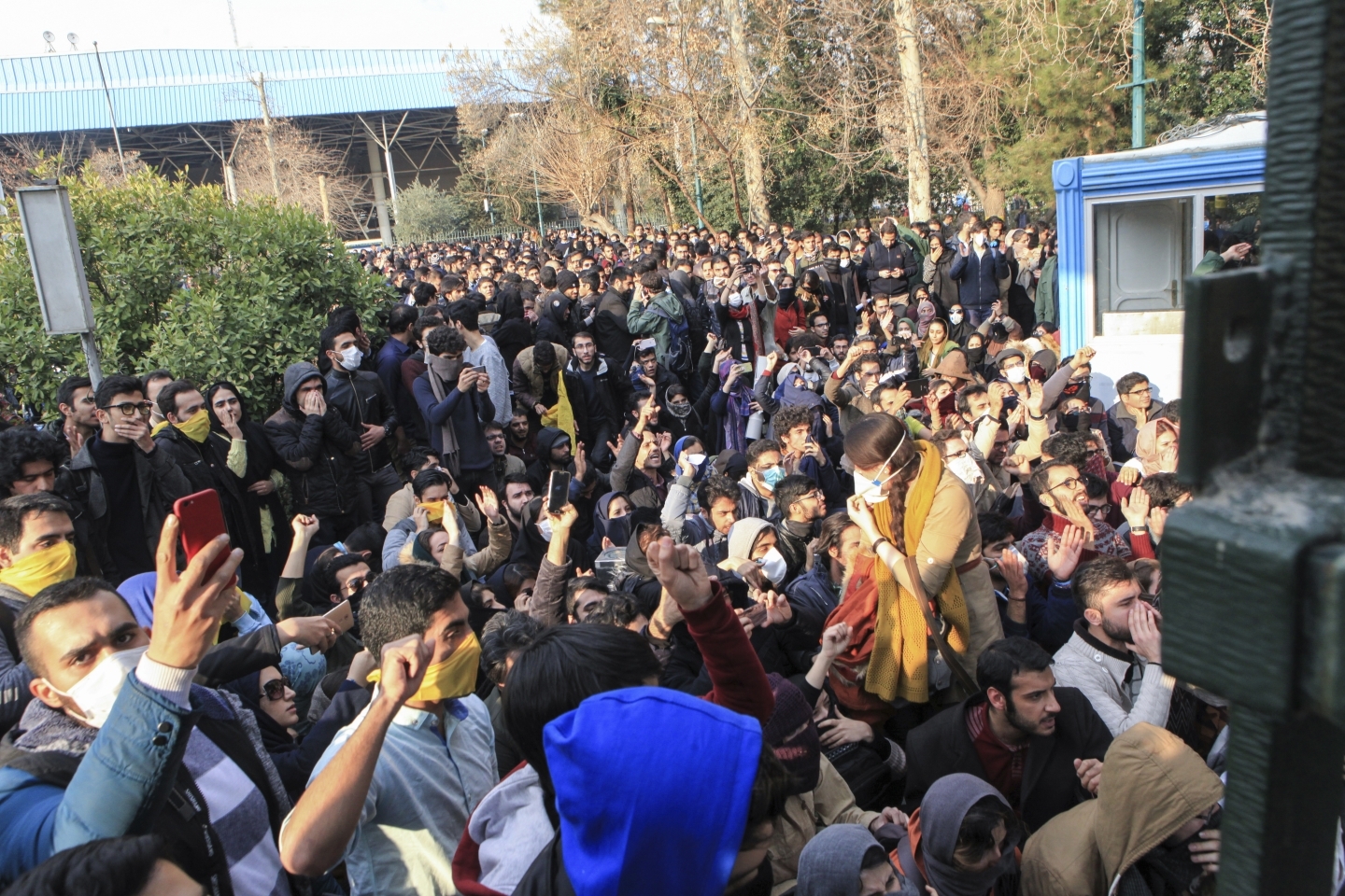 A wave of spontaneous protests over Iran's weak economy swept into Tehran on December 30, 2017. (AP Photo)