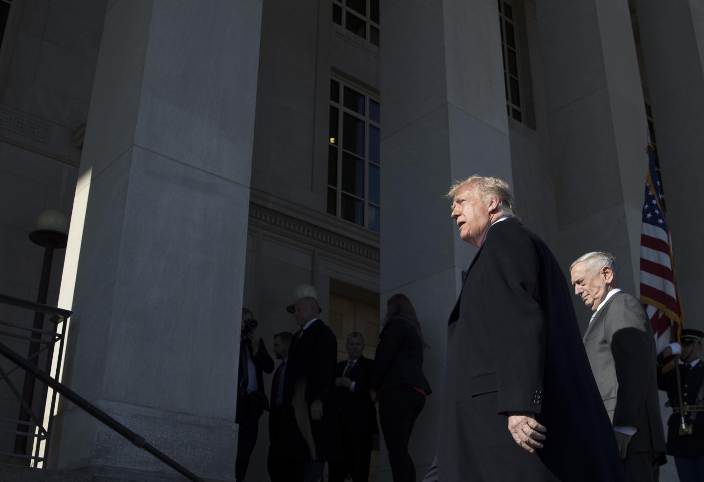 President Donald Trump walks into the Pentagon on January 18, 2018. Earlier that week, he made infamously vulgar comments about Haiti, El Salvador and African countries. (AP Photo/Carolyn Kaster)