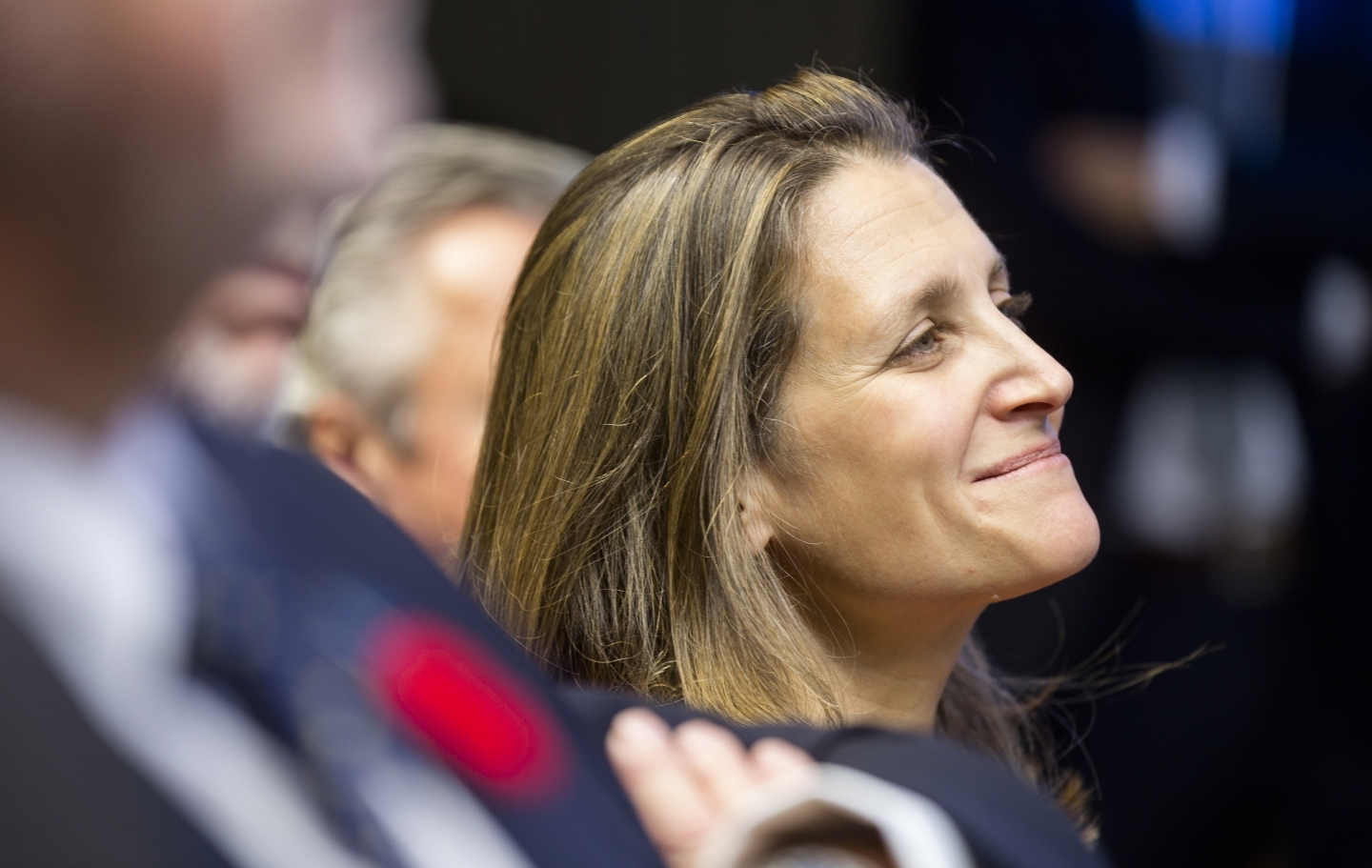 Canadian Foreign Affairs Minister Chrystia Freeland said the WTO filing was a necessary response to the 2017 softwood lumber dispute. (AP Photo/Thierry Monasse)