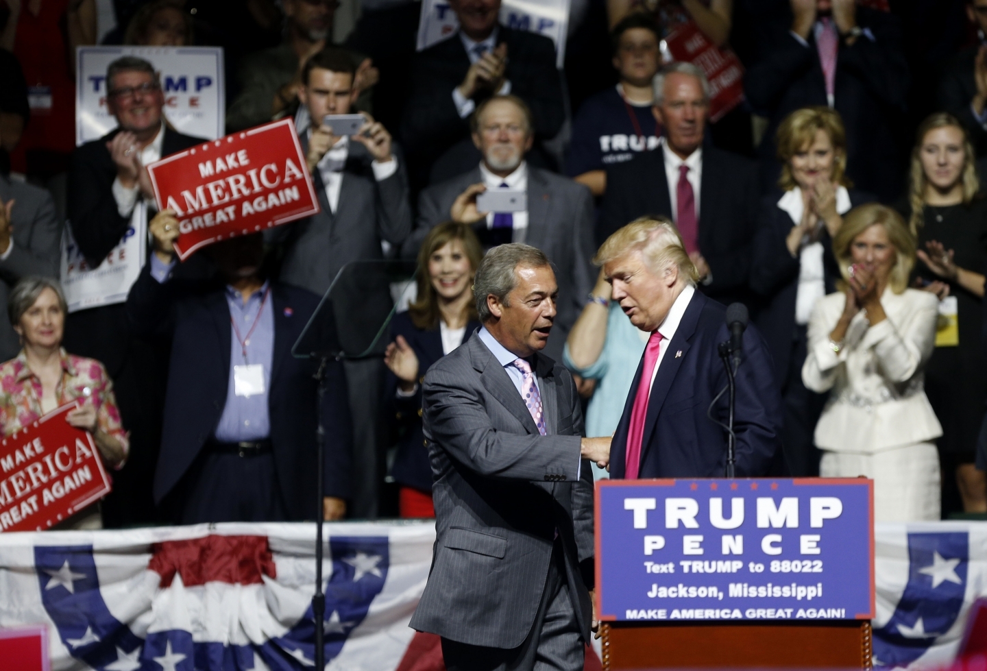 Brexit champion and former UKIP leader Nigel Farage with US President-elect Donald Trump