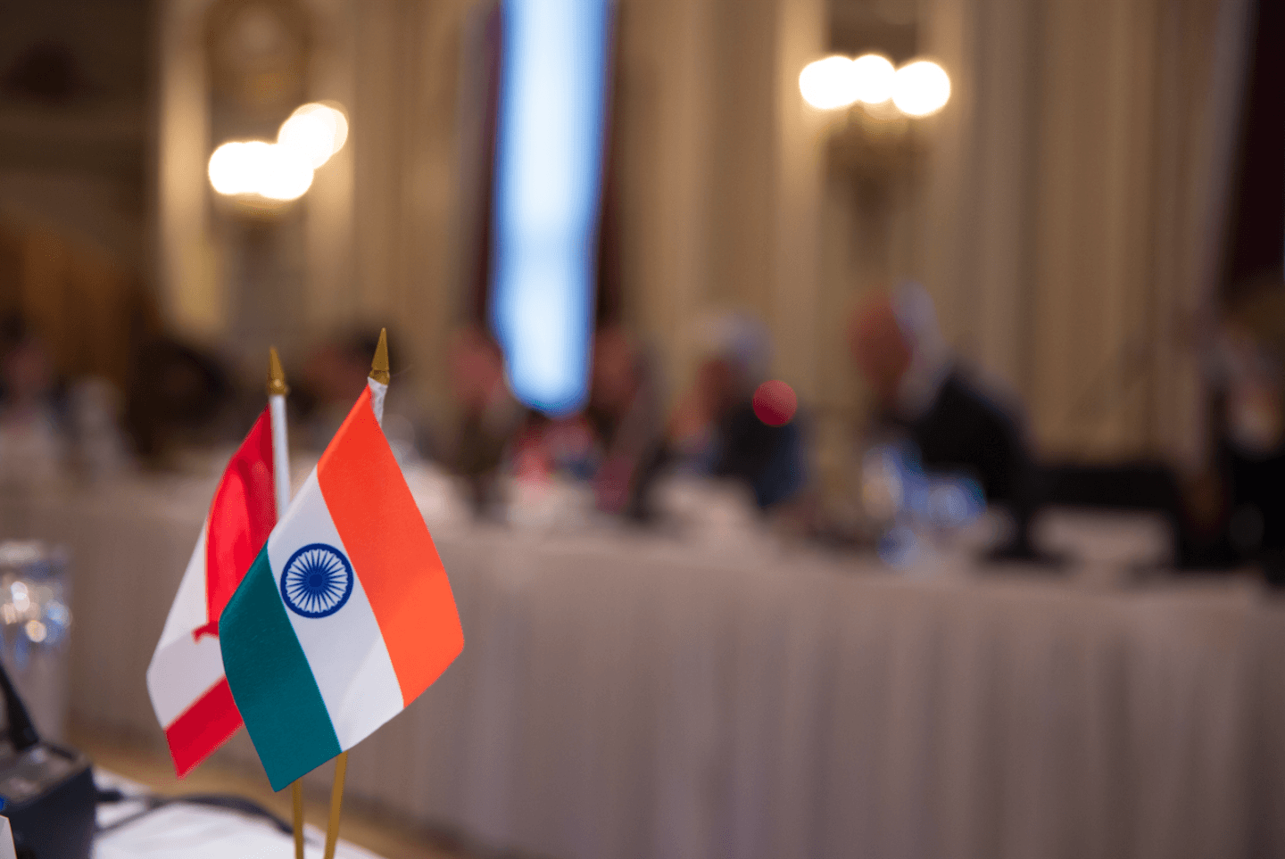 Flags of Canada and India