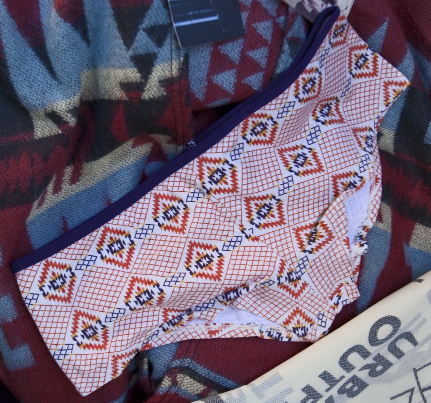 Culturally appropriated Navajo design on Urban Outfitters underwear garment