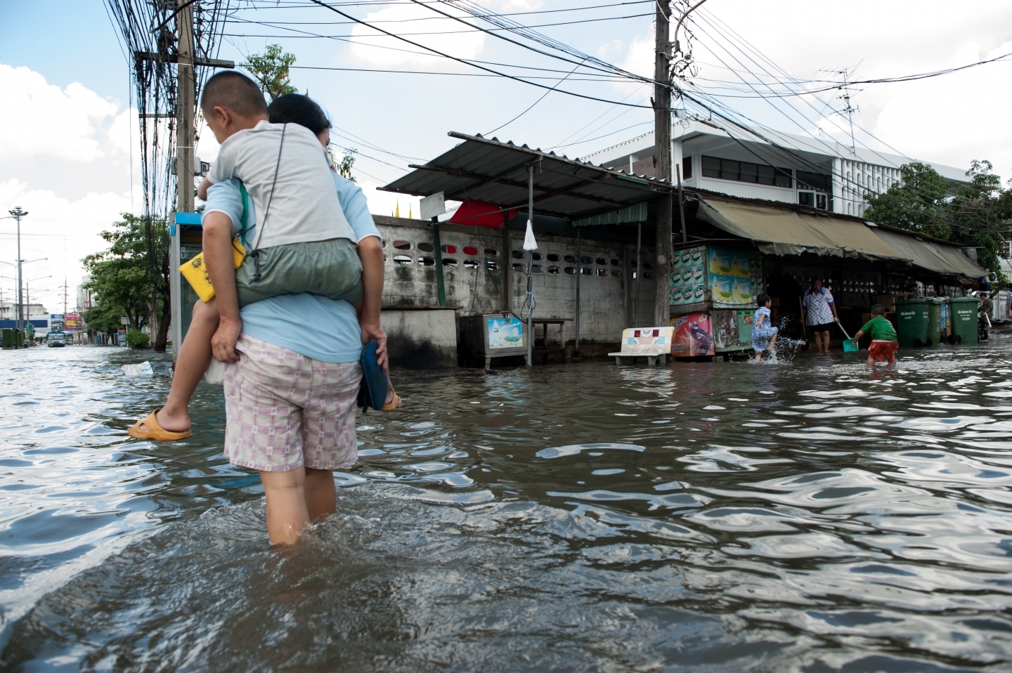 Heavy flooding in Samutprakarn, near Bangkok, Thailand (Shutterstock)