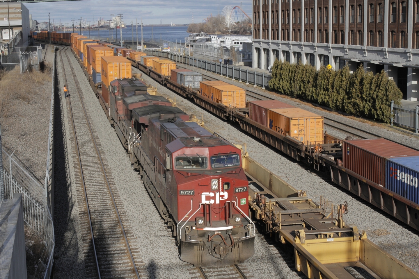 A Canadian Pacific train is pictured in Montreal (Shutterstock).