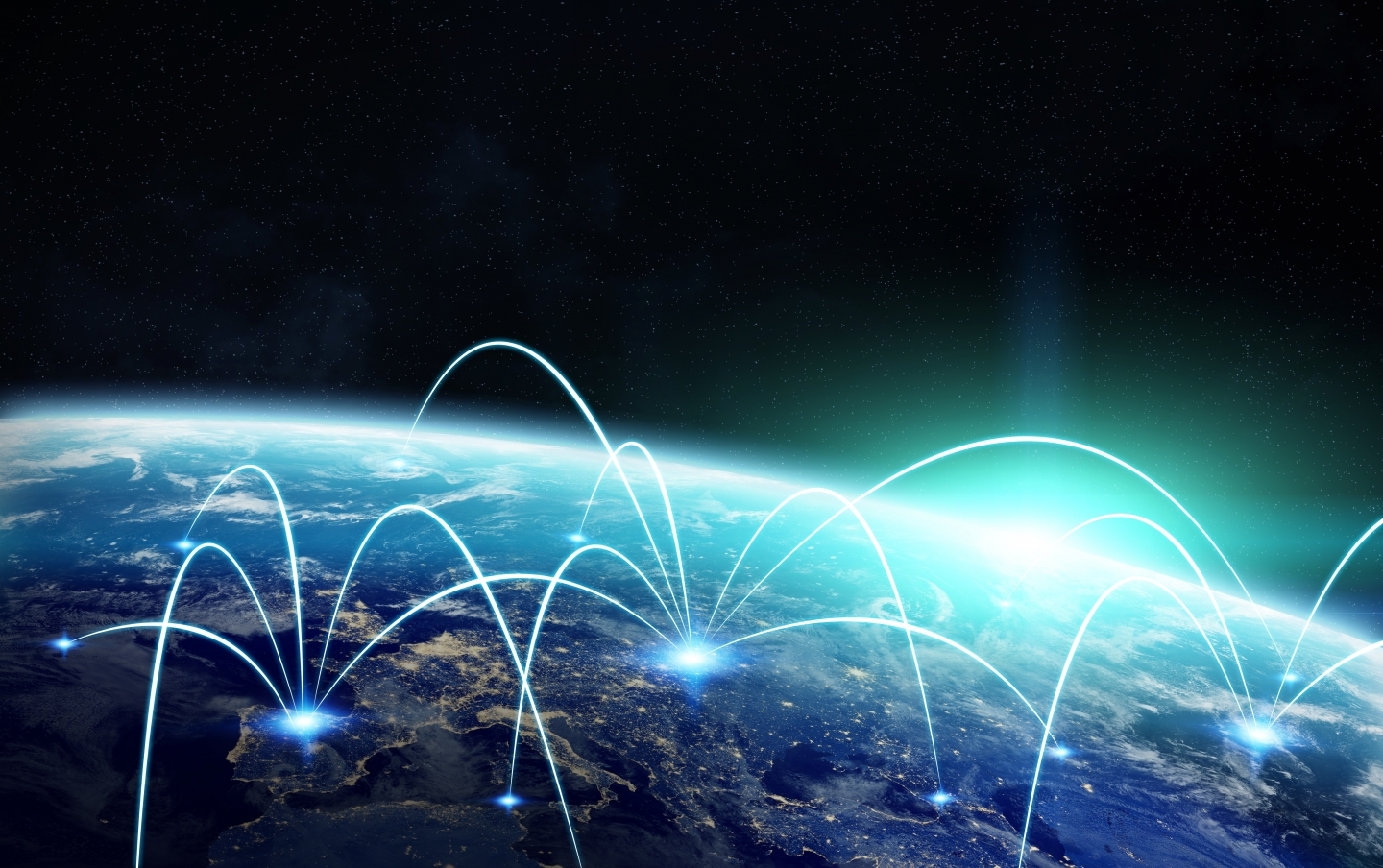 Network and satellite data exchange over planet earth in space 3D rendering elements of this image furnished by NASA. (Shutterstock)