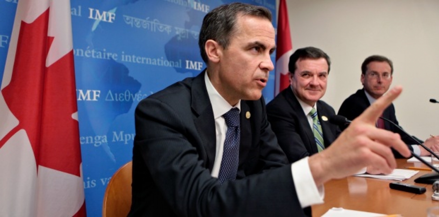 Bank of Canada governor Mark Carney at International Monetary Fund headquarters in Washington (AP Photo/J. Scott Applewhite)