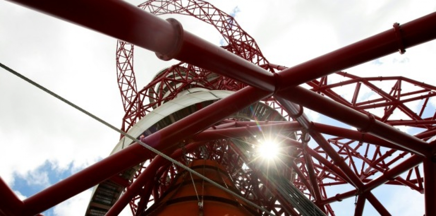 The ArcelorMittal Orbit sculpture after its official unveiling at the Olympic Park, London (AP Photo/Tim Hales)