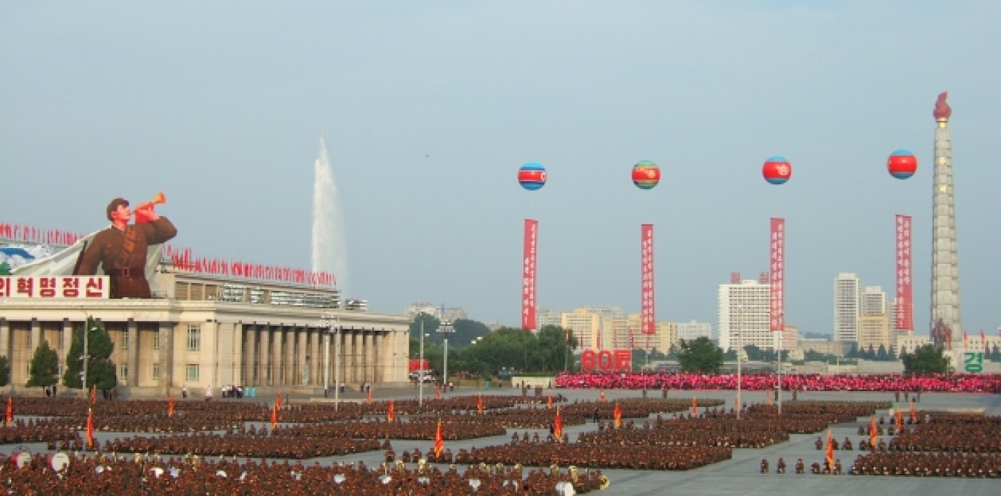 Military parade in Pyongyang, North Korea. (Shutterstock)