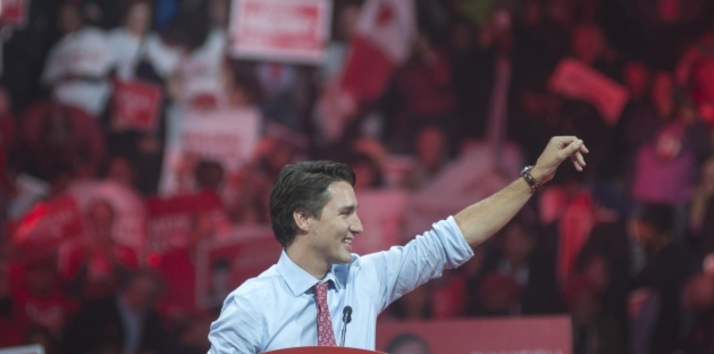 Justin Trudeau, leader of the Liberal Party, is the incoming Prime Minister of Canada following the country's forty-second federal election on October 19, 2015. (Shutterstock Image taken October 4, 2015 in Brampton, Canada.)